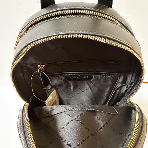Michael Kors Jaycee Medium Zip Pocket Leather Backpack Black main image 9